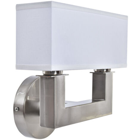Lampara Aplique Metal Poliester 25X14X24 Plateado LA195762