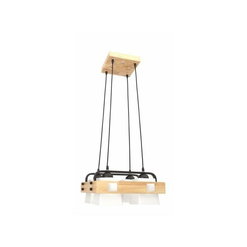 

Lámpara Arendal 4xe27 Haya/blanco 44x44xreg de . - Fabrilamp