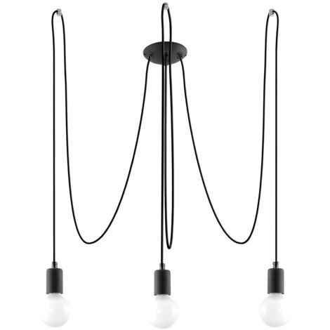 Lámpara Asum negro, 3 luces