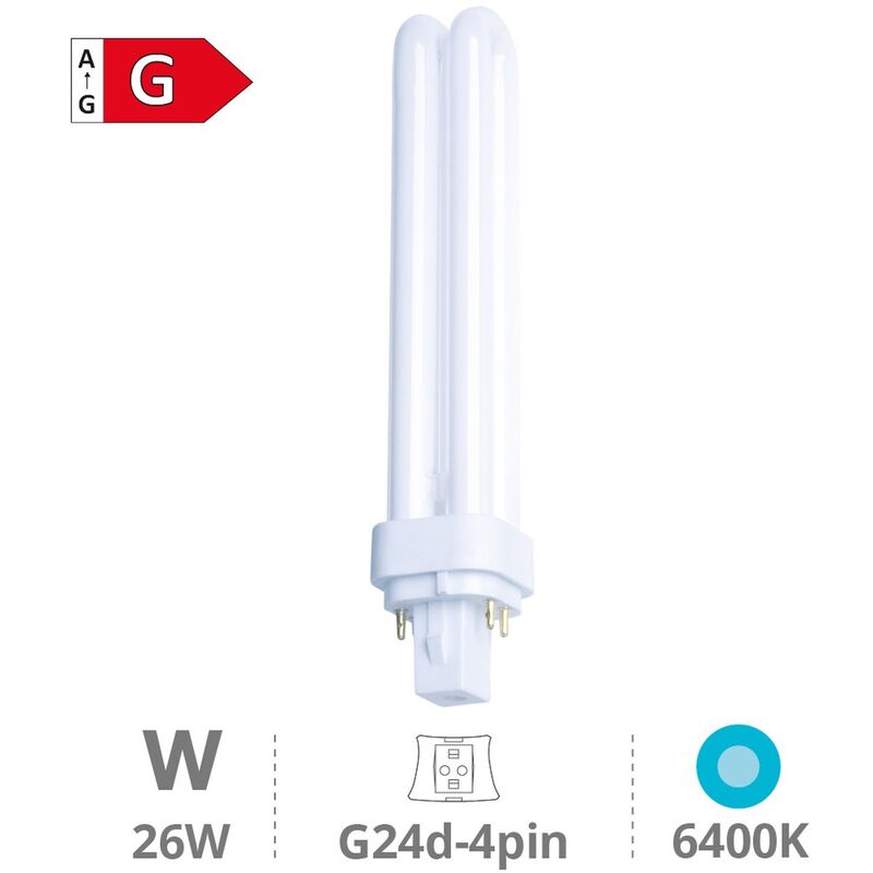 

Lámpara Bajo Consumo elec. PLC 26W G24q- 3/4 6400K