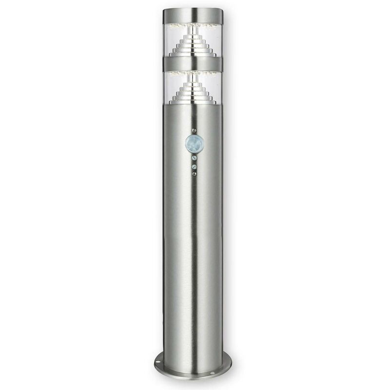 

lámpara baliza LED det. mov. Lanea, acero inox.