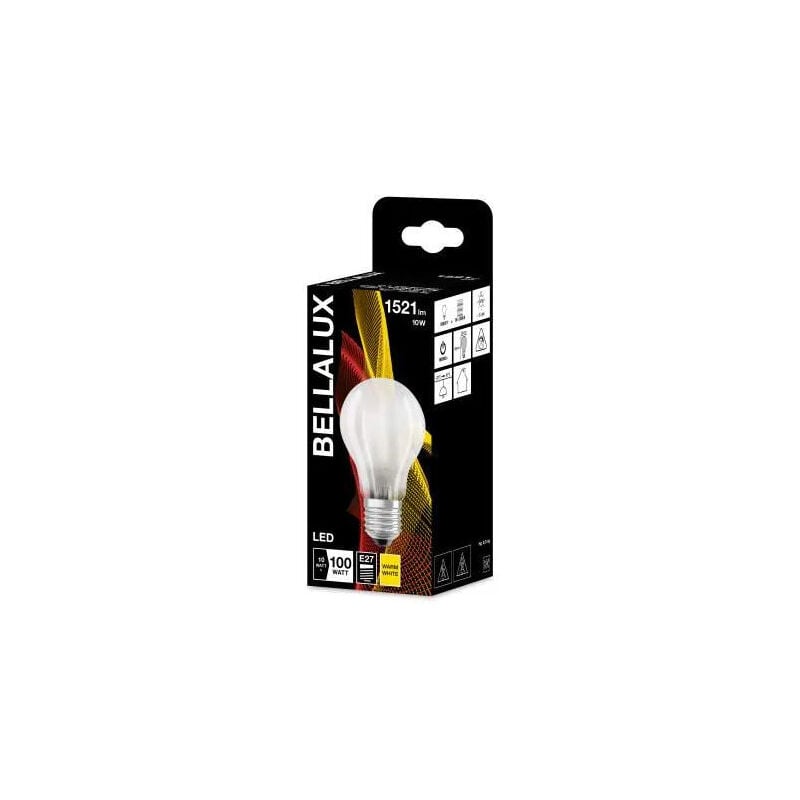 Bombilla led estándar E27 escarchada, 11W, blanco cálido.