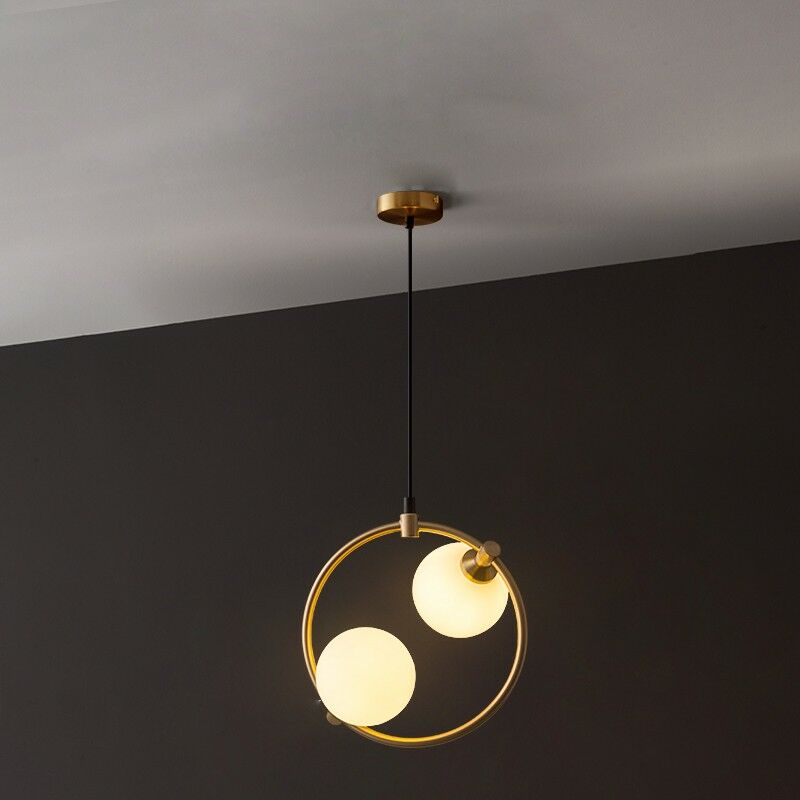 

BHD - Lámpara BODE, colgante, tulipa blanca, 2 luces