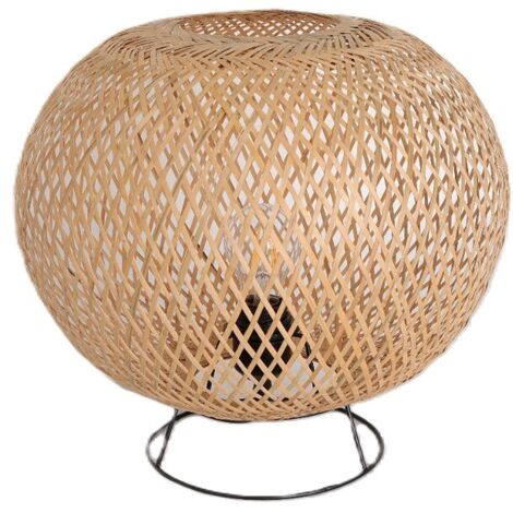 Lámpara boho con pantalla natural, decorativa, 1xE27