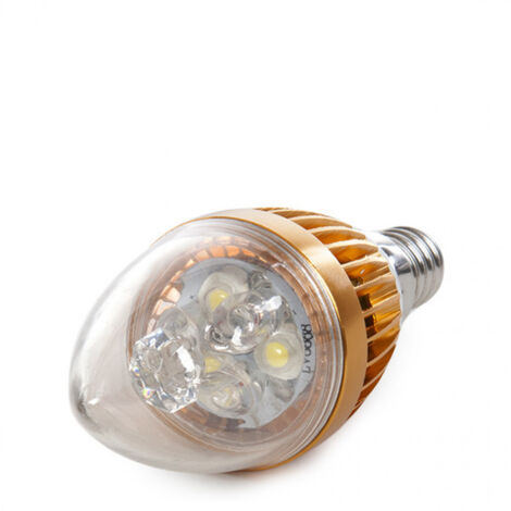Bombilla de LEDs Vela E14 3W 12VAC/Dc 240Lm 30.000H | Blanco Frío (JL-12V-E14-3W-CW)