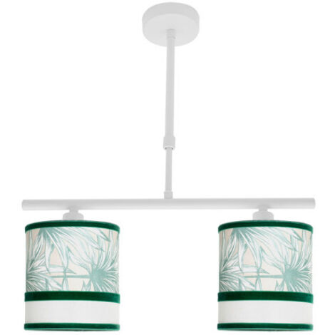 Lampara Caledonia 2xe14 Blanco/verde Regx43x14cm