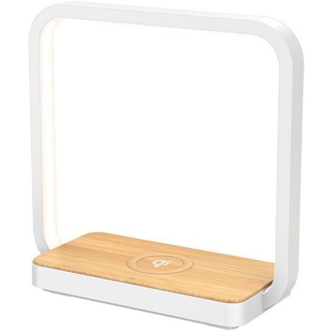 Lámpara, cargador inalámbrico, lámpara con control táctil regulable, lámpara de mesa con 3 niveles de brillo para dormitorio y sala de estar.