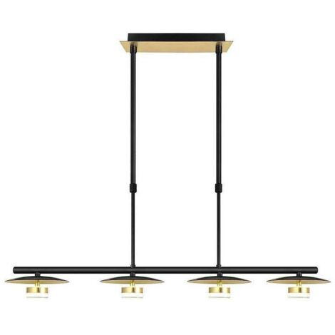 Lampara Ciudad Del Cabo 4l 24w 4000k  Negro/oro 40x62x83.7 Cm 1920 Lm