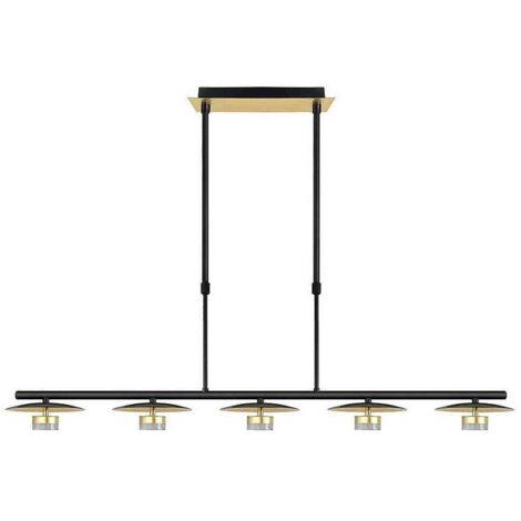 Lampara ciudad del cabo 5l 30w 4000k  negro/oro regx104x15 cm 2400 lm
