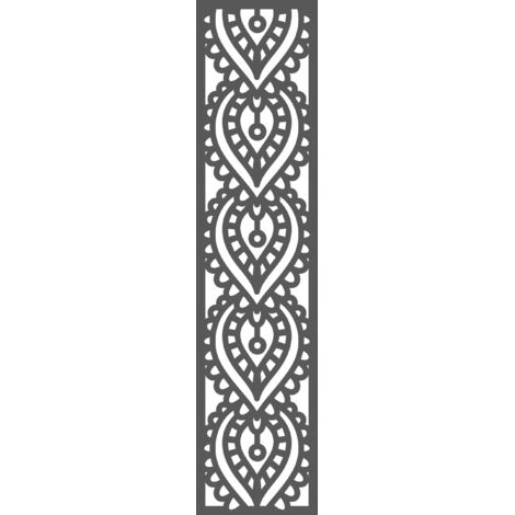 Lámpara colgante A1, diseño perforado, gris, 21 x 90 cm