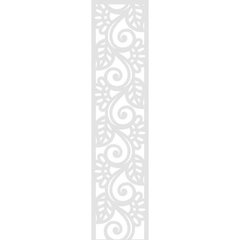 Lámpara colgante A2, diseño perforado, blanca, 21 x 90 cm