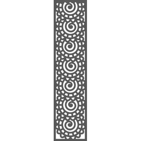 Lámpara colgante A5, diseño perforado, gris, 21 x 90 cm
