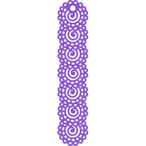 Lámpara colgante A7, diseño perforado, color morado, 18 x 90 cm