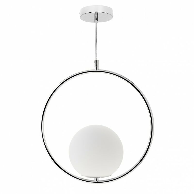 

Colgante AIMEE Esfera opal 1 luz Cromo INTERLUSA