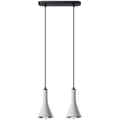 Lámpara colgante Alna 2 luces, cemento