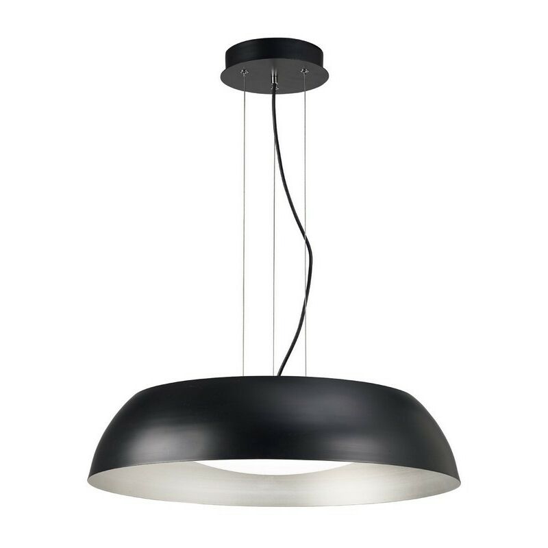 

Inspired Mantra - Argenta - Lámpara colgante de techo grande 30W LED 3000K, 3000lm, negro mate, plateado, acrílico blanco