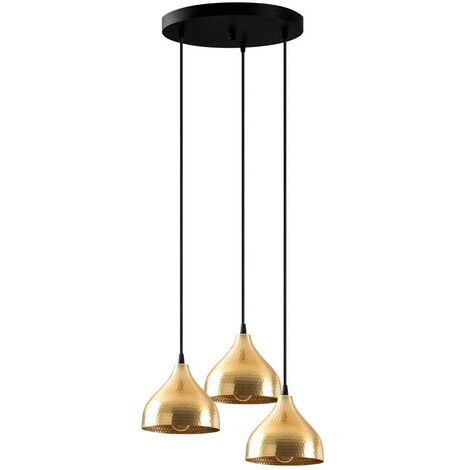 Lámpara colgante Asney 18 Oro (3 luces)
