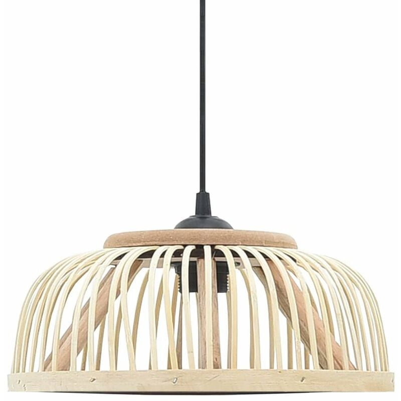 

Lampara colgante bambu 37x15,5 cm 40 W semicirculo E27