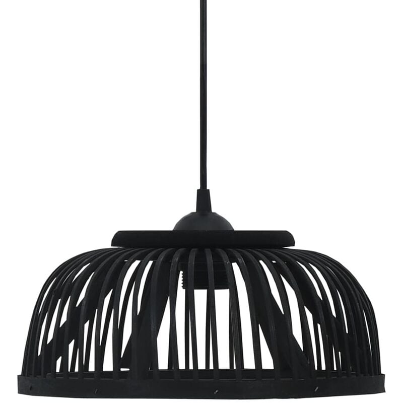 

Lámpara colgante bambú negro 37x15,5 cm 40 W semicírculo E27