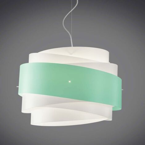 Lámpara colgante BEA con tres luces verdes, diámetro 60x h38 cm