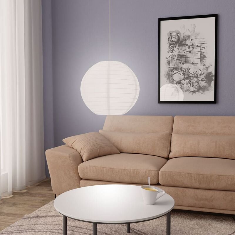 

Lámpara colgante blanca E27 Ø45 cm