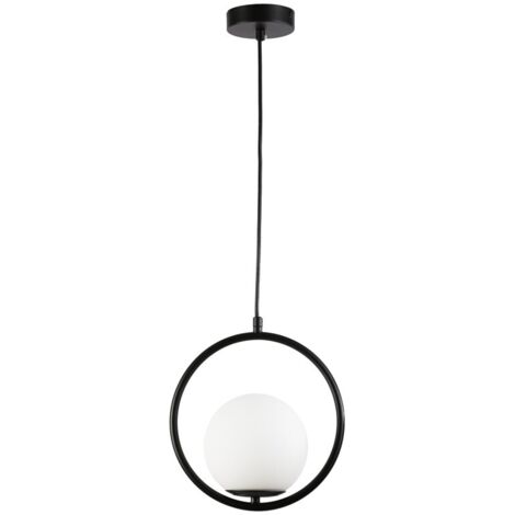 Lámpara Colgante Bola Cristal "KATE" - E27 - Negro