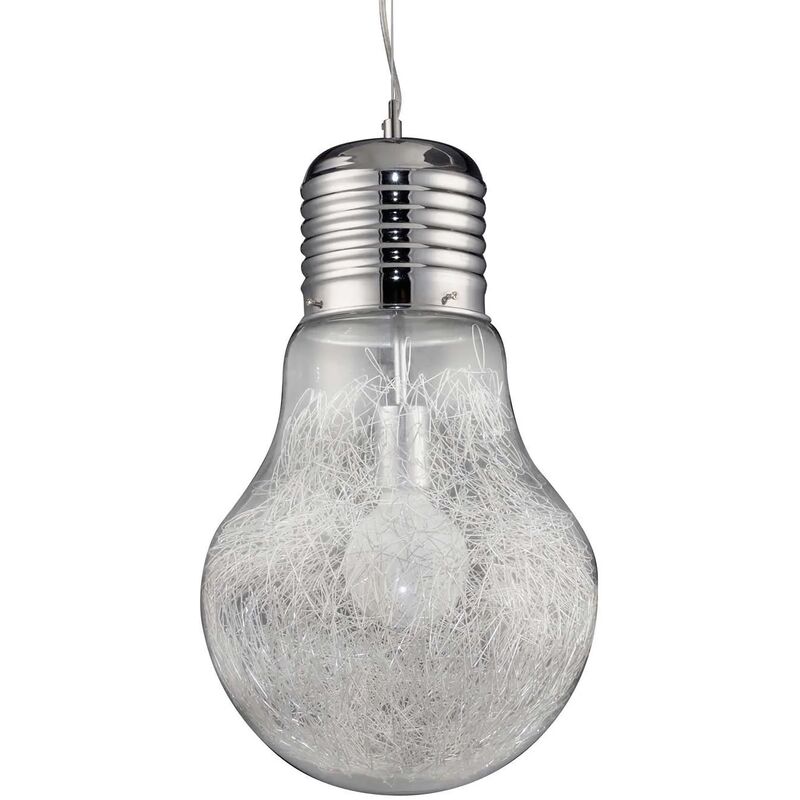 

LÁMPARA COLGANTE BULB ACERO - Lúzete
