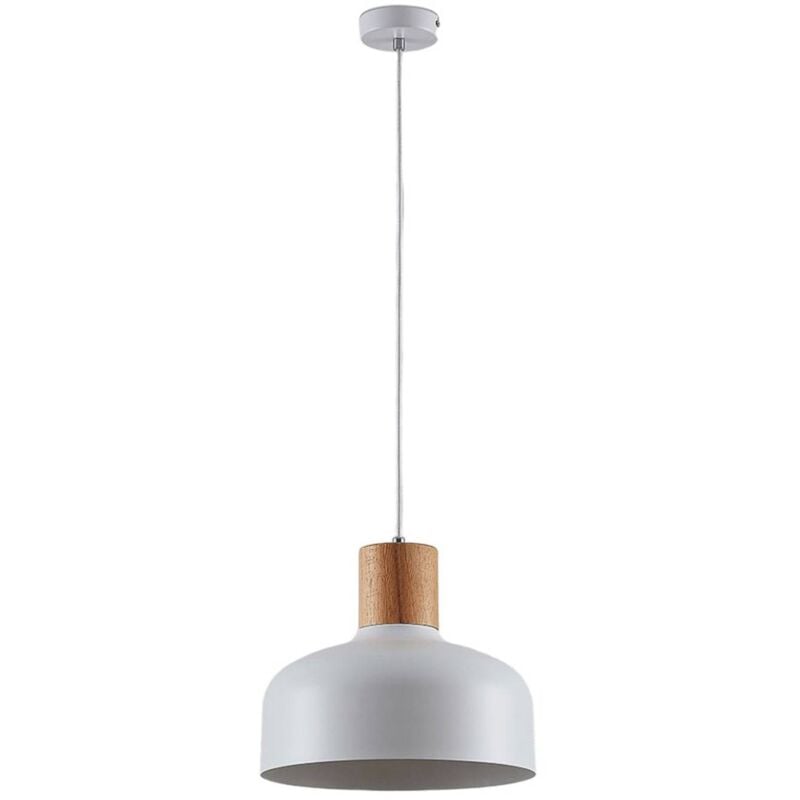 

Lindby - Lámpara colgante Carlise con elemento de madera