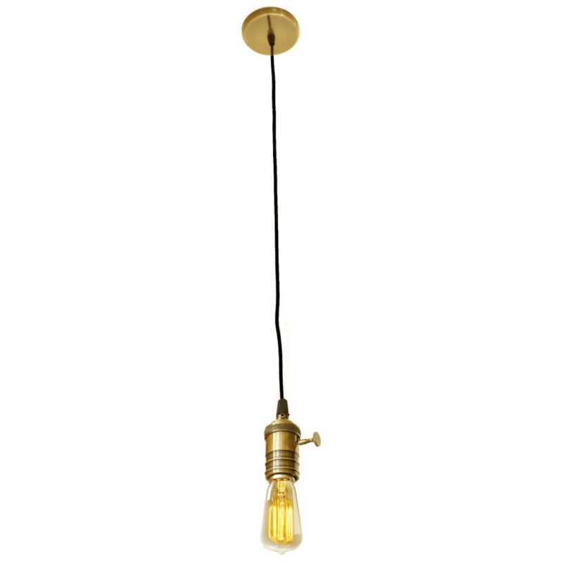 

Lampara colgante casquillo retro E27 bronce - Jandei