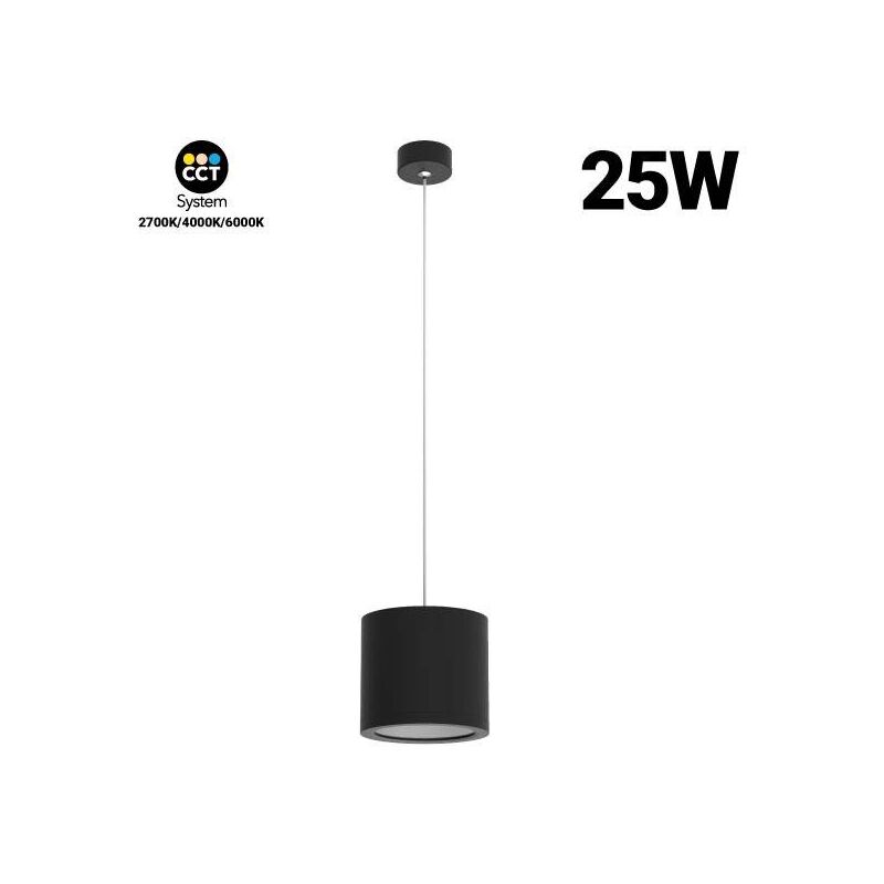 

Lámpara colgante CCT 'GOLK' COB 25W IP54 | Negro