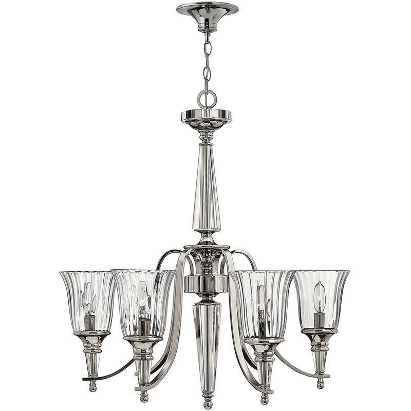 

Elstead Chandon - Araña de luces de varios brazos con acabado de ley, 6 luces, E14