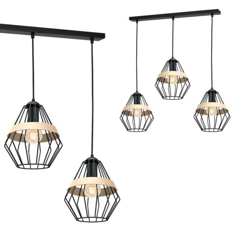 Lámpara colgante CLIFF BLACK 3xE27