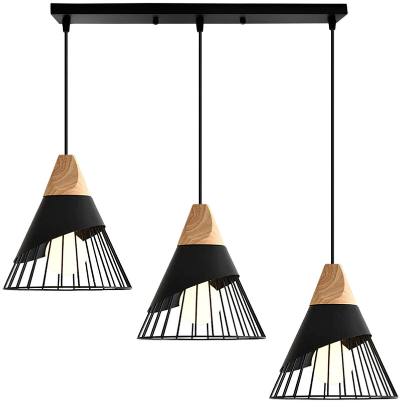 

Lámpara Colgante, Colgante de Luz Retro, Luz Colgante de Cocina Rústica de Granja, Lámpara de Techo Vintage para Bar, Café, Oficina, Bombilla