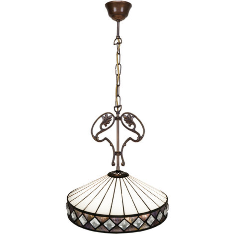 Lámpara Colgante con adorno fundición Tiffany Serie Ilumina D-30cm 290466