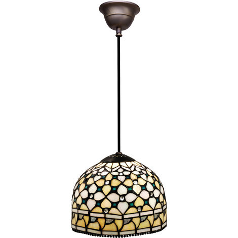 Lámpara Colgante con cable  Tiffany Serie  Queen D-20cm 213700