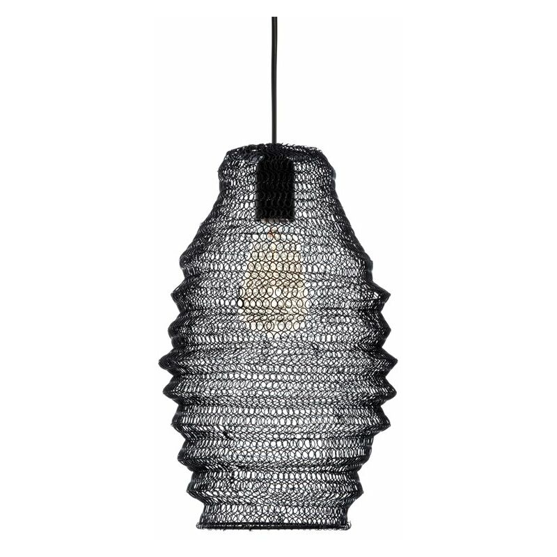 

JJA - Lámpara colgante con malla de metal negra E27 25W