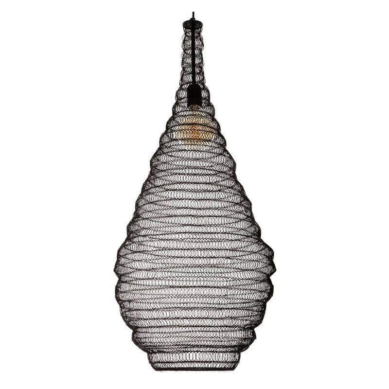 

JJA - Lámpara colgante con malla de metal negra E27 40W
