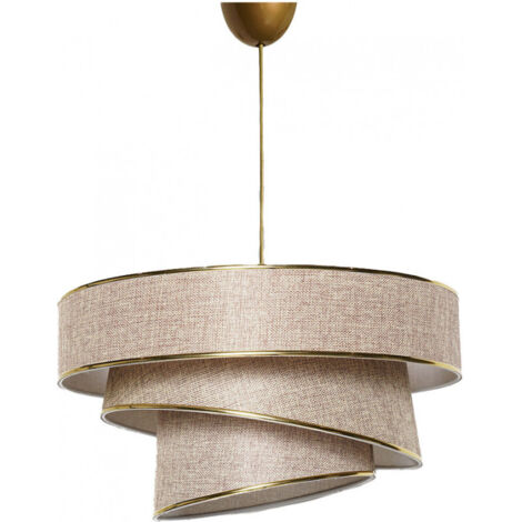 Lámpara colgante con pantalla de algodón Couper - Oro