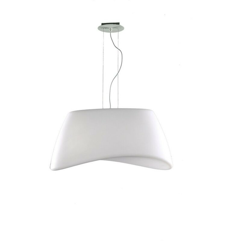 

Inspired Mantra - Cool - Lámpara colgante de techo 2 luces E27 Ovalada Exterior IP44, Blanco Mate, Blanco Ópalo