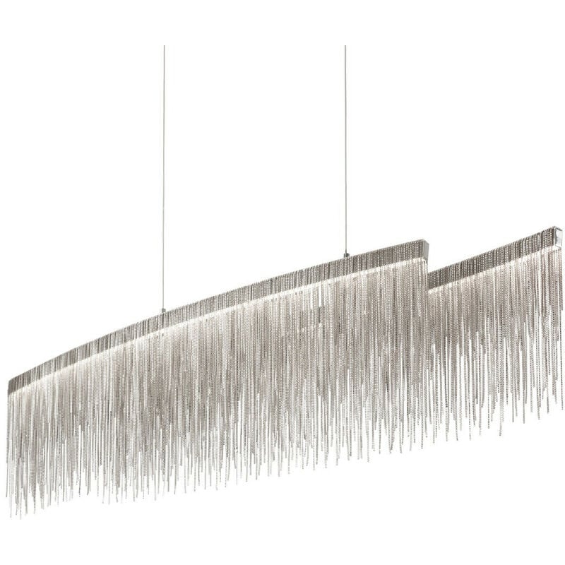 

Ideal Lux Versus - Lámpara de barra colgante de techo ovalada LED cromada