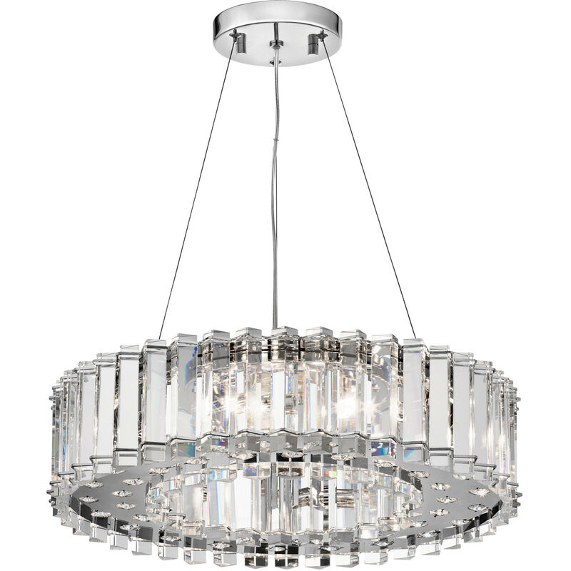 

Elstead Crystal Skye - Lámpara de araña de 8 luces con acabado cromado, G9