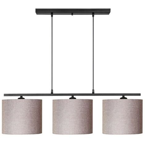 Lámpara colgante de 80 cm con pantalla de tela beige - Medusa