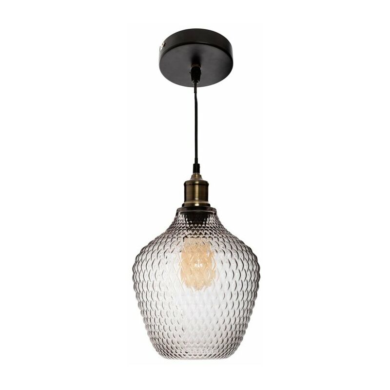 

JJA - Lámpara colgante de cristal ahumado E27 40W Omaha