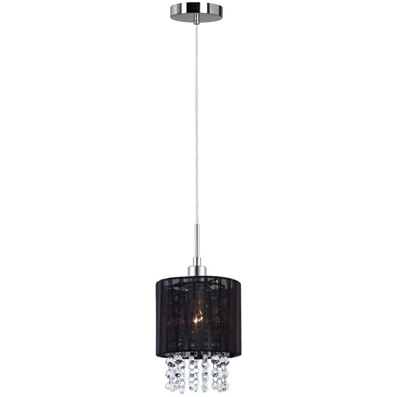 

Lámpara colgante de cristal Astra BK Cromo, negro