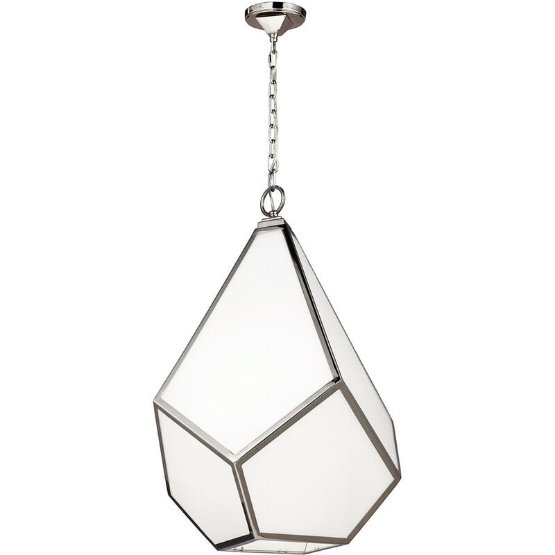 

Candelabro de techo grande con 4 diamantes, níquel pulido claro, E27 - Elstead