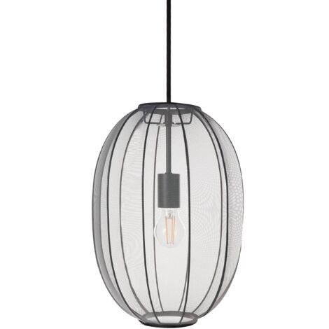 Lámpara colgante de diseño moderno lámpara de techo pantalla de nylon sintético negro Padamo