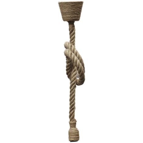 Lámpara colgante de exterior cuerda natural IP44
