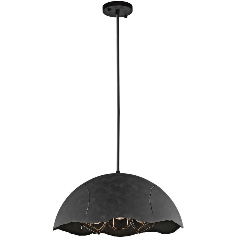 

Colgante de techo de 3 luces con domo de zinc degradado, E27 - Elstead