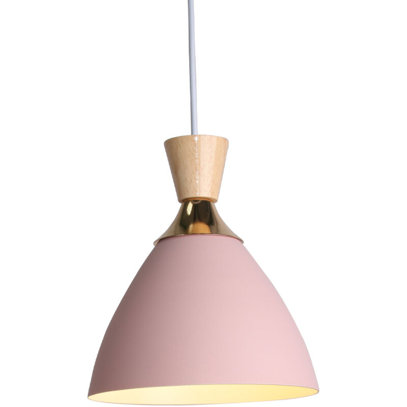 

Lámpara Colgante de Interior Moderna Lustre Moderno Nórdico, Luz Colgante Minimalista, Luz Colgante decorativa Creativa E27 Rosa