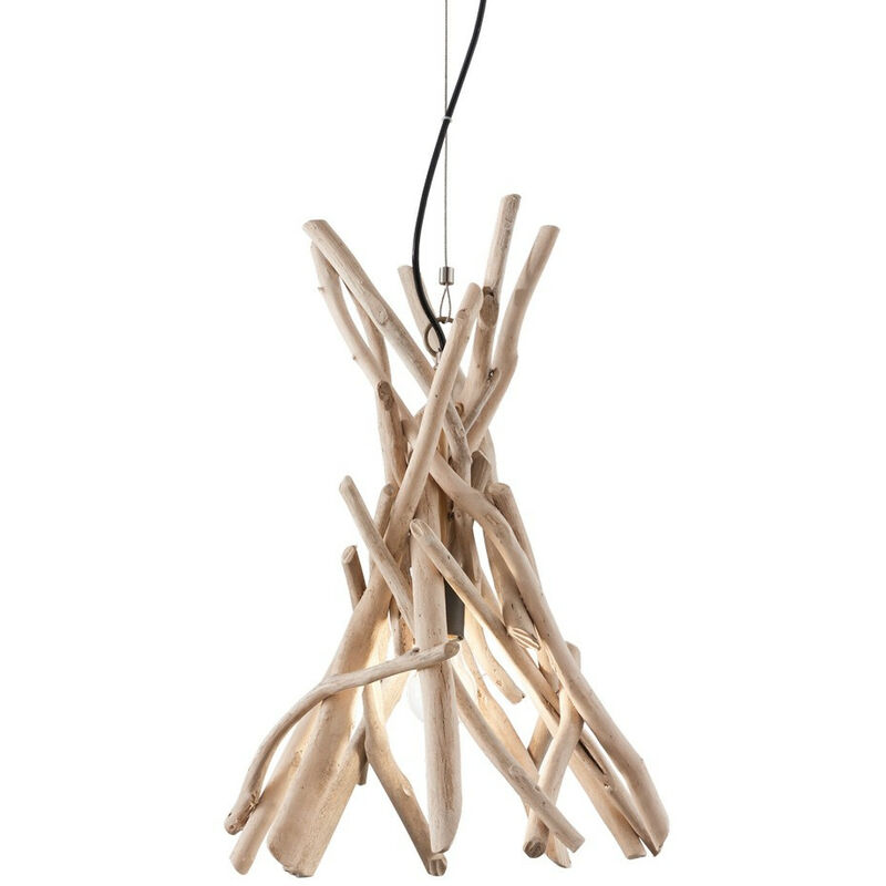 

Ideal Lux Driftwood - 1 luz colgante de techo marrón, E27